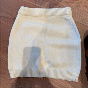 Cream Knit Women's Skirt